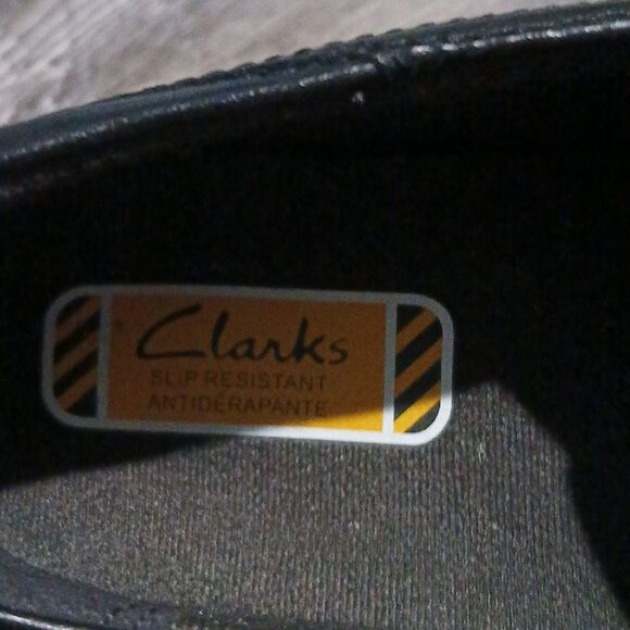 Clarks black slip resistant work restaurant nursing shoes Sz 8.5 NWOT - Picture 6 of 8